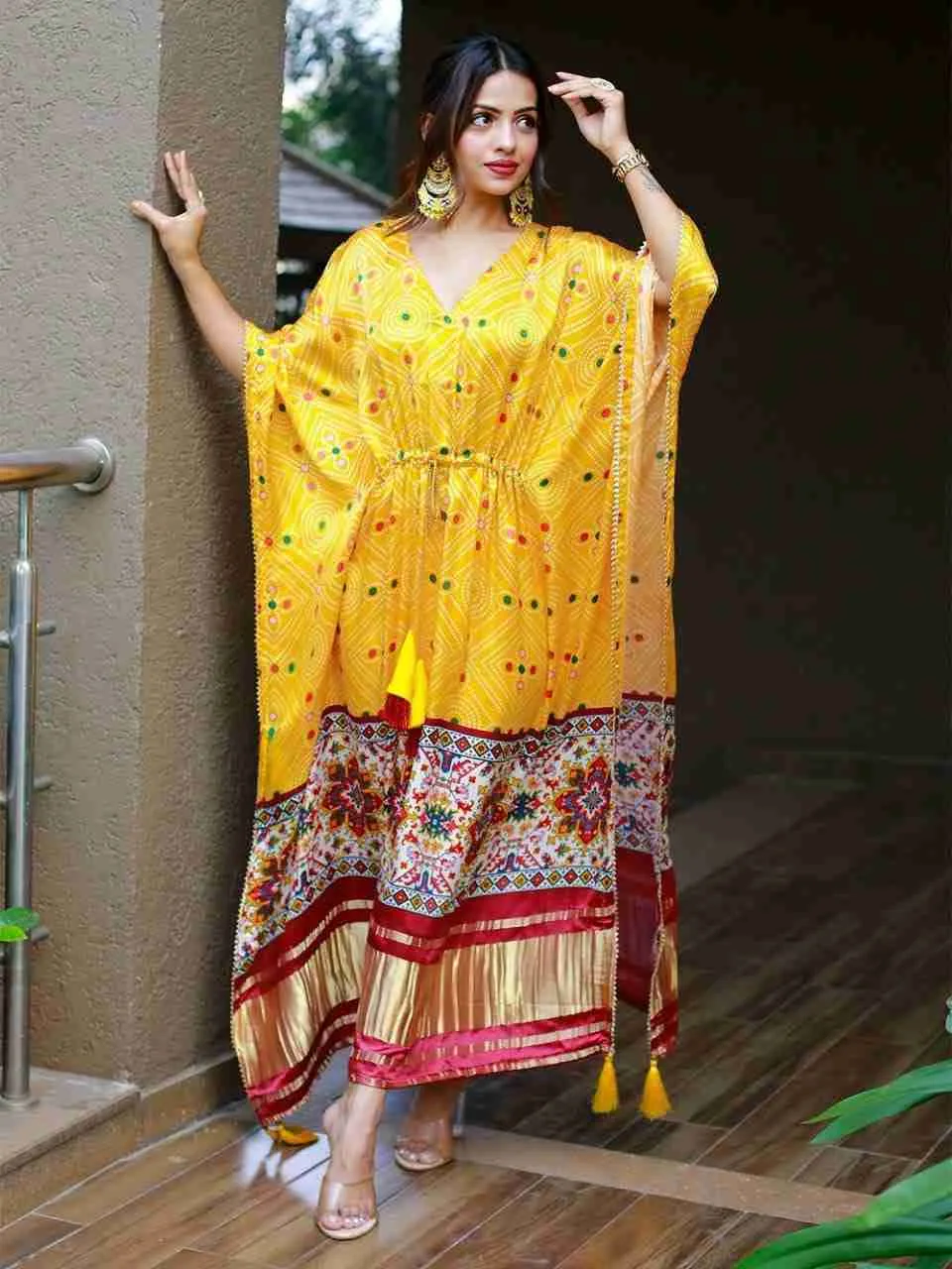 Printed designer kaftan