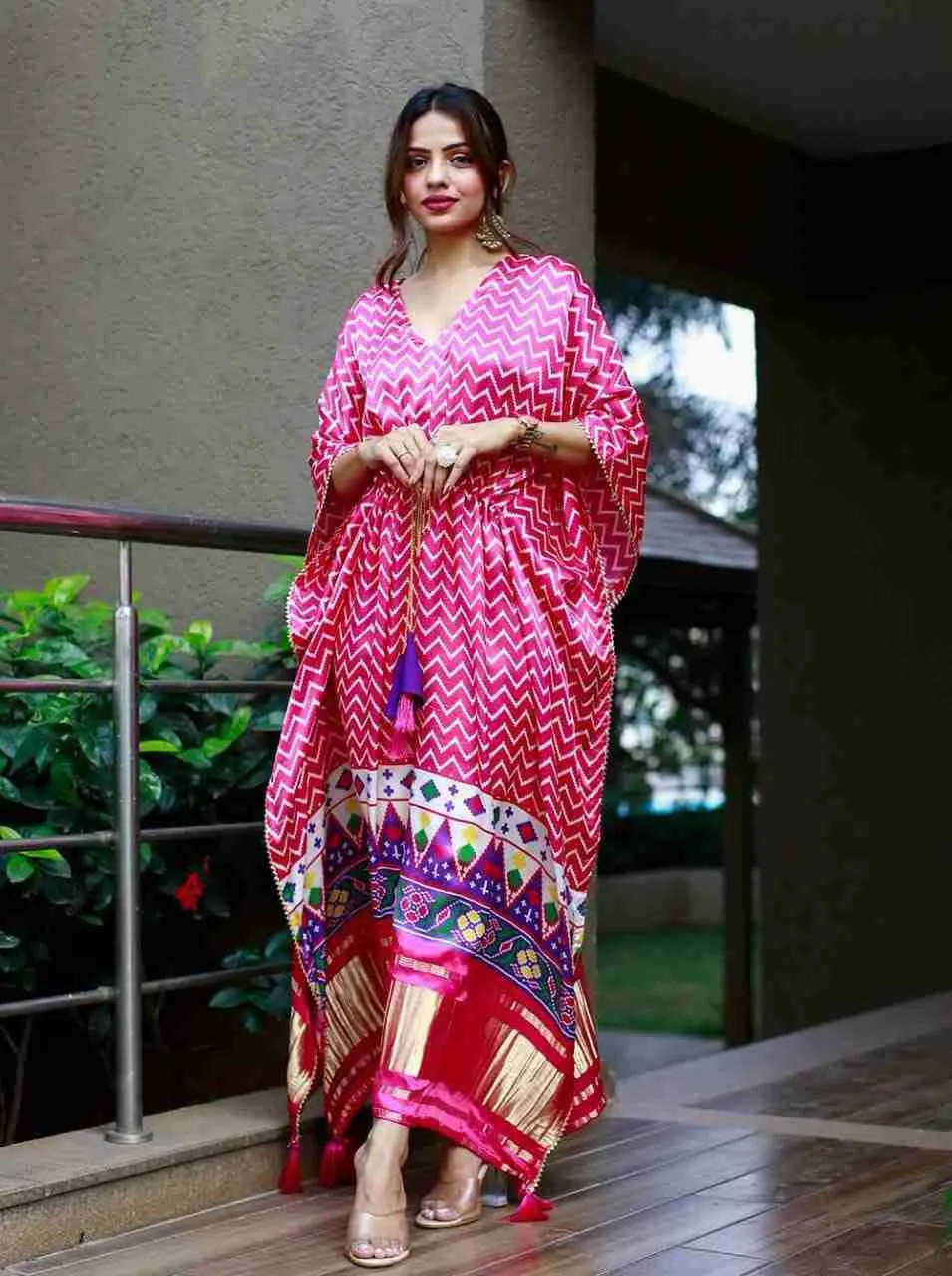 Printed designer kaftan