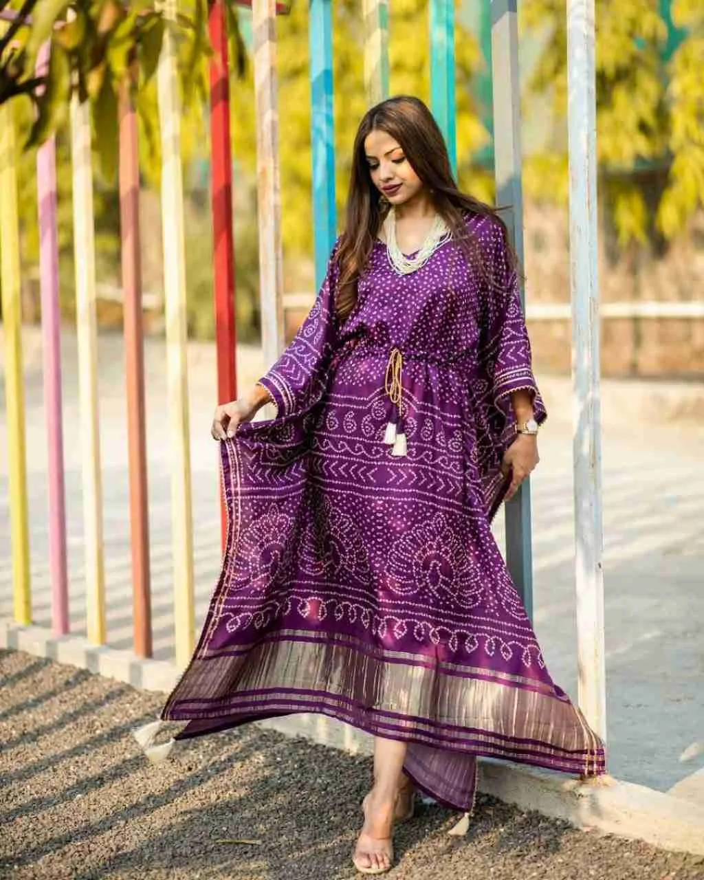 Printed designer kaftan