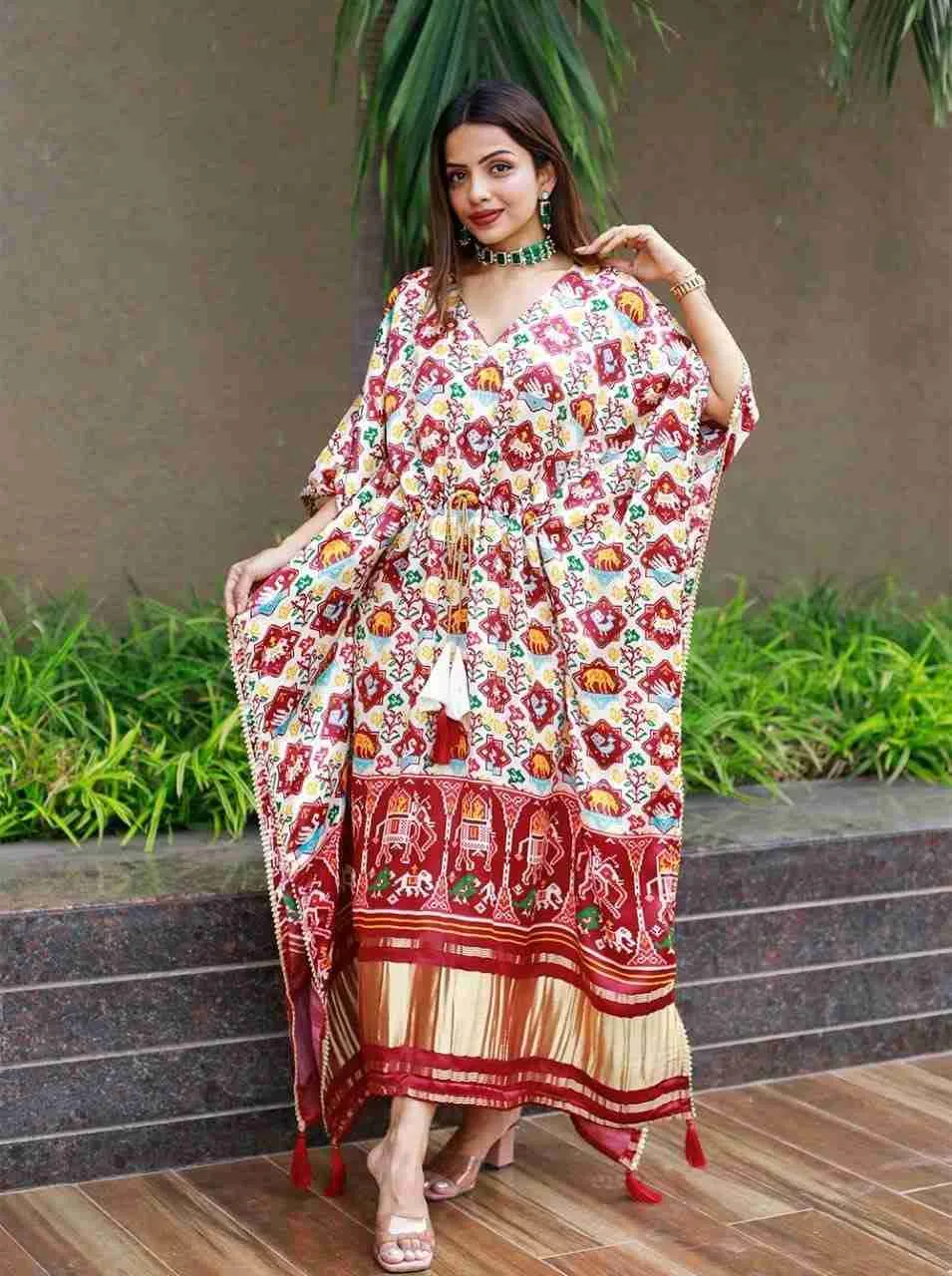 Printed designer kaftan