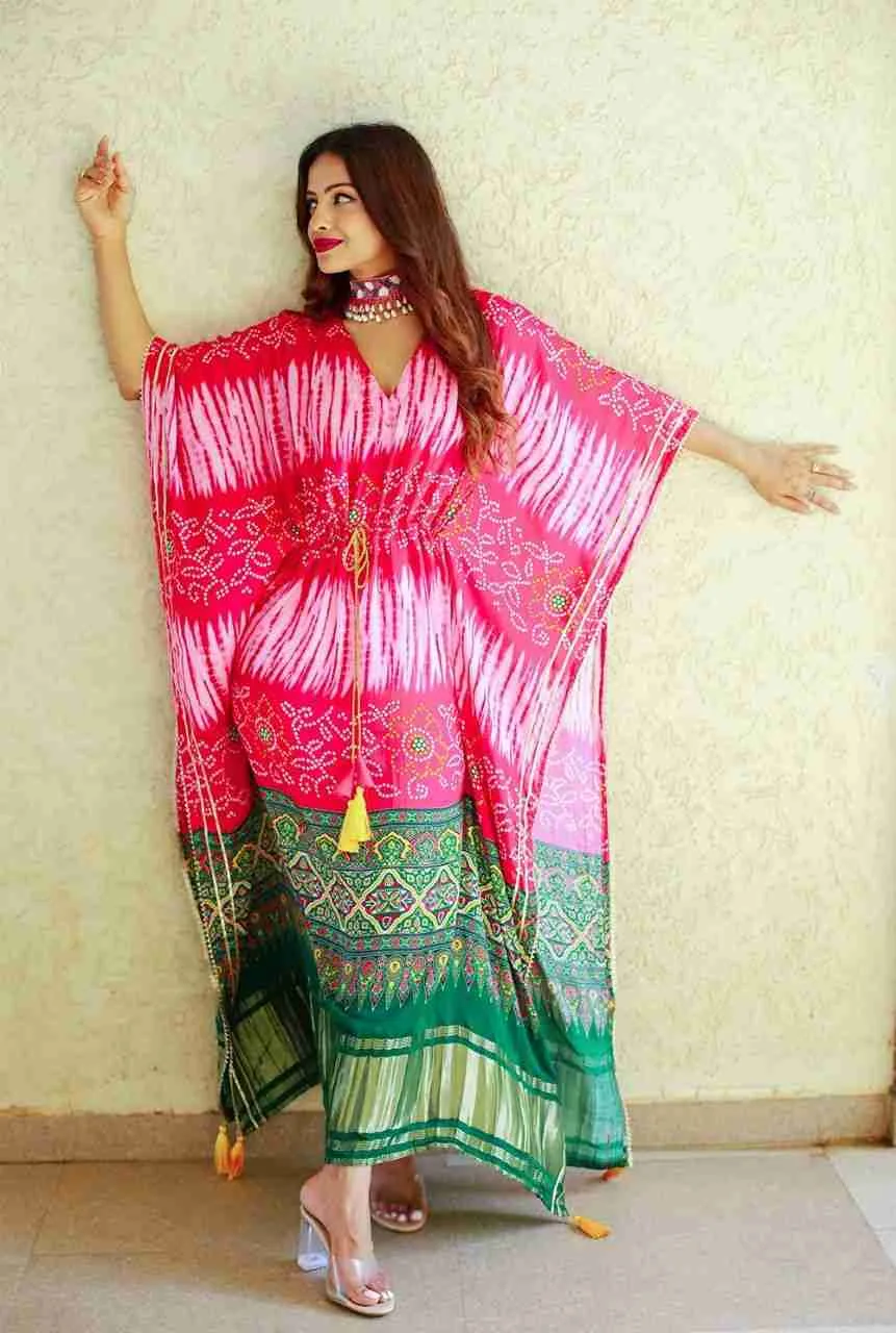 Printed designer kaftan