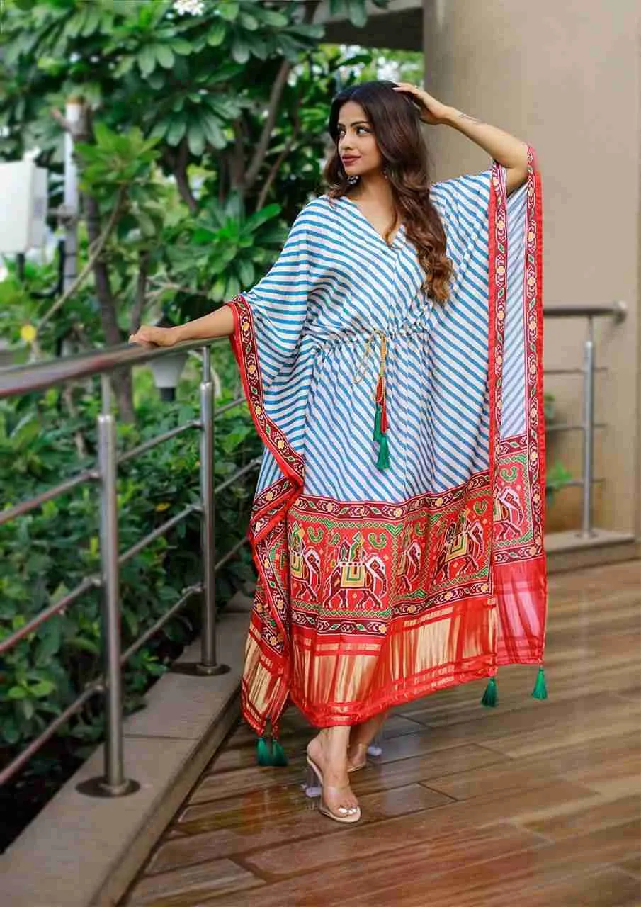 Printed designer kaftan