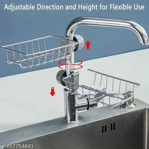 Sink soap Holder Stainless Steel Faucet Rack for Kitchen