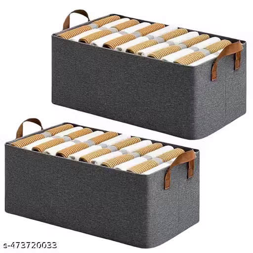 Organizer for Clothes & Essentials|under bed storage bin|fabric storage container|space-saving storage bin|