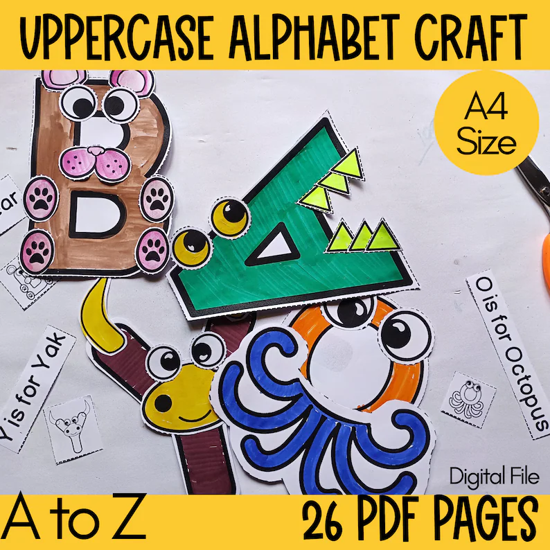 Preschool curriculum, Toddler Quiet Book, Toddler Learning Preschool activities, Preschool crafts, Alphabet Crafts, Letter Crafts Preschool